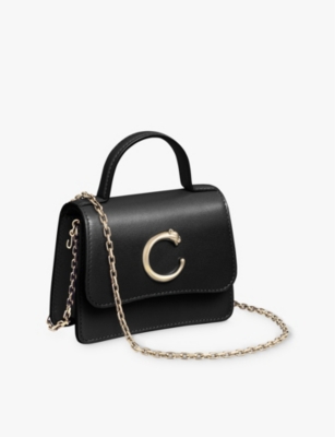 CARTIER: Panthère de Cartier Micro leather cross-body bag