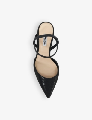 Dune Womens Black Synthetic Classical Stiletto-heeled Courts In Black Synthetic