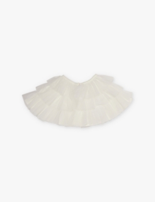 Bob & Blossom Kids' White Snowdrop Layer Tulle Chiffon Cape 3-6 Years