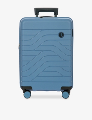 By By Brics Grey Blue Ulisse Four-wheel Expandable Trolley Hard-shell Suitcase 55cm
