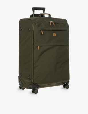 BRIC'S OLIVE X-TRAVEL FOUR-WHEEL RECYCLED-POLYAMIDE SUITCASE 77CM 