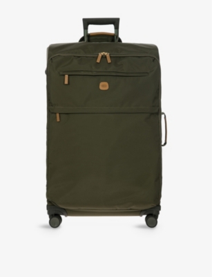 BRIC'S OLIVE X-TRAVEL FOUR-WHEEL RECYCLED-POLYAMIDE SUITCASE 77CM 