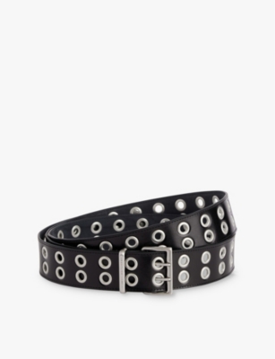 ACHILLES ION GABRIEL - Metal-eyelets leather belt