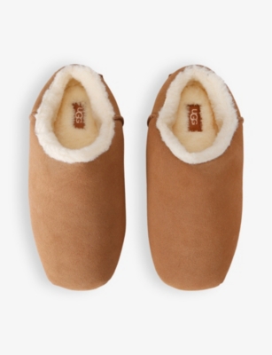 Shop Ugg Womens Tan Pumped Slip-on Suede Slides Eur 37 / 4 Uk