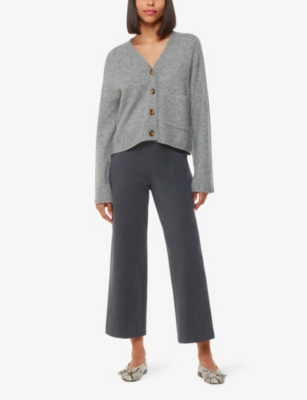 WHISTLES: Camilla wide-leg high-rise stretch-woven trousers
