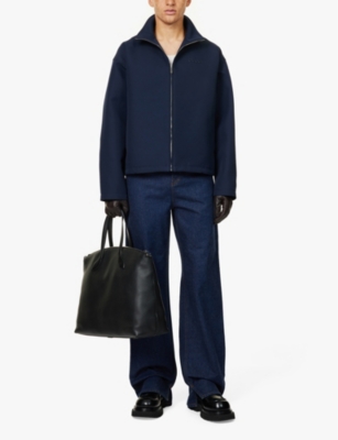 GUCCI: High-neck two-welt-pockets regular-fit wool-blend jacket