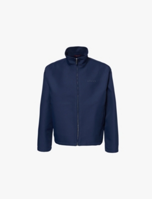 GUCCI: High-neck two-welt-pockets regular-fit wool-blend jacket