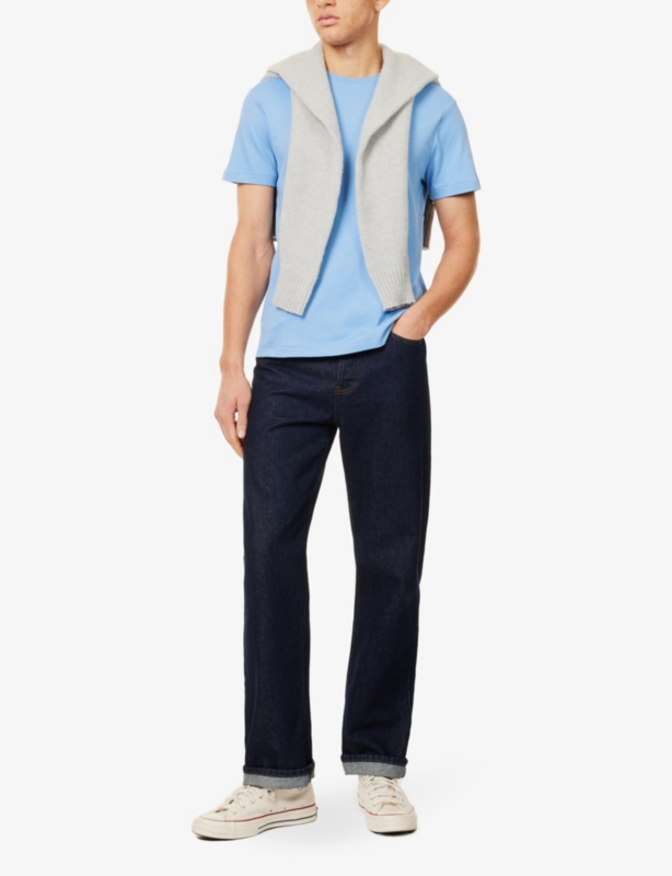 Brand-embroidery slim-fit cotton-jersey T-shirt