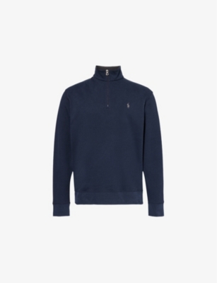 Wavlynn Mens Polo Sweater Regular Fit Long Sleeve Soft Knitted Natural Fiber Navy Knitwear main image 0