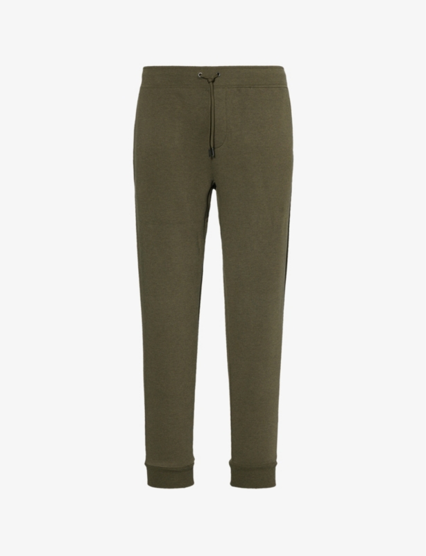 Athletic logo-embroidered cotton-blend jersey jogging bottoms