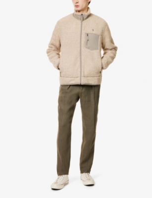 POLO RALPH LAUREN: Patch-Pocket Logo-Embroidered Fleece Jacket