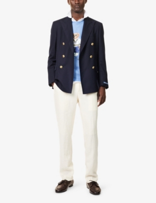 POLO RALPH LAUREN: Extension Straight-Leg Linen Trousers