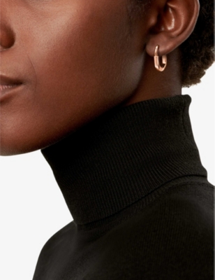 TIFFANY & CO: Tiffany small 18ct rose-gold hoop earrings