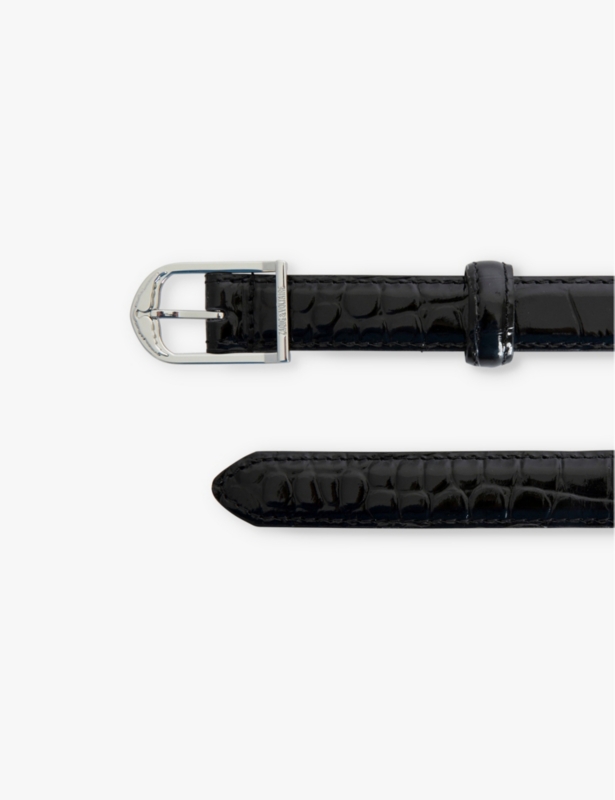 Rise croc-embossed leather belt