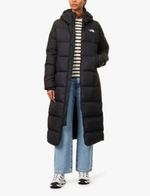 THE NORTH FACE WOMENS TNF BLACK TRIPLE C LOGO-EMBROIDERED PADDED SHELL-DOWN COAT XL 