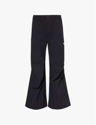 The North Face Womens  Logo-embroidered Straight-leg Mid-rise Stretch-woven Trousers In Tnf Black