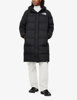 THE NORTH FACE WOMENS TNF BLACK NUPTSE PARKA WATER-REPELLENT DOWN-FILL RIPSTOP COAT XS 