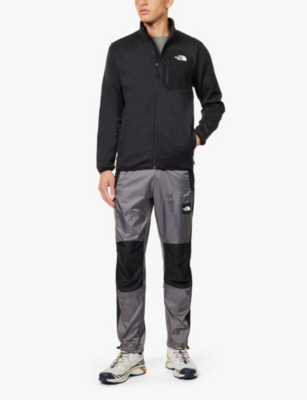 Shop The North Face Mens Tnf Black Crest Branded Zip-front Stretch-weave Sweatshirt Xl