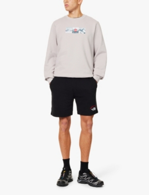 THE NORTH FACE MENS THE NORTH FACE EXPEDITION BRAND-PRINT COTTON-JERSEY SWEATSHIRT 