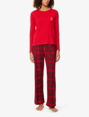 Long-sleeve woven pyjama set
