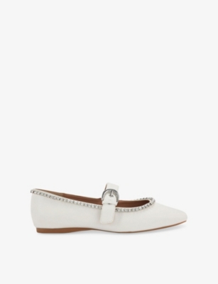 KG KURT GEIGER: Nico Gem Satin Ballet Flats
