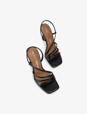 Kg Kurt Geiger Womens Sweetie 95 Strappy Faux-leather Sandals Blac In Black