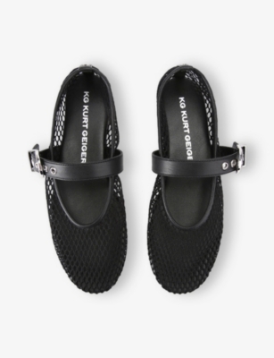 Kg Kurt Geiger Womens  Nico Mesh Ballet Flats In Black