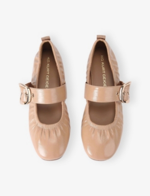 Kg Kurt Geiger Womens  Noa Faux-leather Ballet Flats In Camel