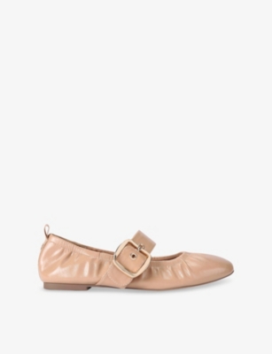 Kg Kurt Geiger Womens  Noa Faux-leather Ballet Flats In Camel