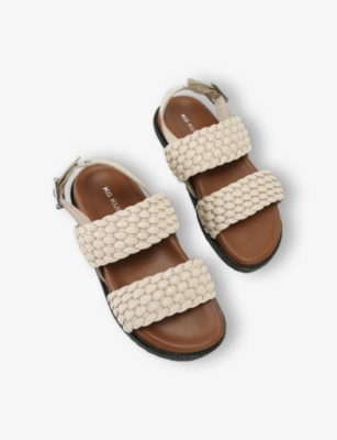 Kg Kurt Geiger Womens  Ringer Leather Sandals In White