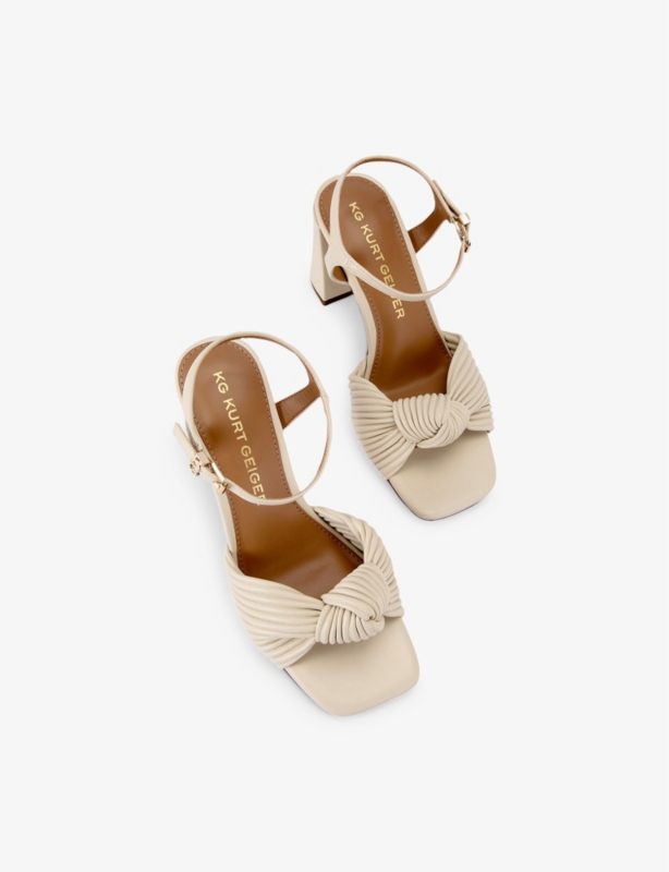 Signet 105 Twisted-Strap Faux-Leather Heeled Sandals