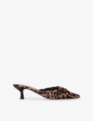 KG KURT GEIGER: Saylor Leopard-Print Woven Heeled Mules