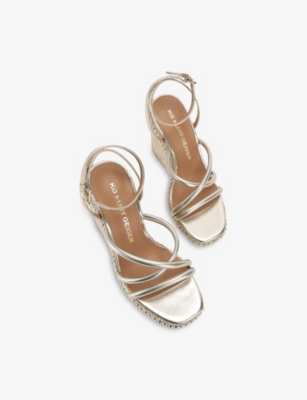 KG KURT GEIGER: Peyton Faux-Leather Wedge Sandals