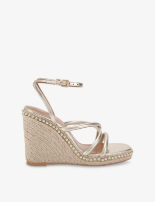 KG KURT GEIGER: Peyton Faux-Leather Wedge Sandals