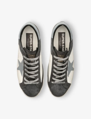 GOLDEN GOOSE: Super-Star Branded Leather Low-Top Trainers