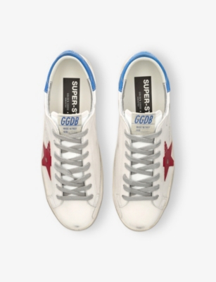 Golden Goose Bio Superstar Sneakers In White/red
