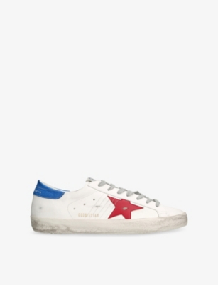 Golden Goose Bio Superstar Sneakers In White/red