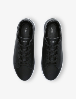 ARNE: Branded Leather Low-Top Trainers