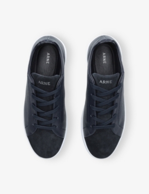 ARNE: Low Tumbled Leather Low-Top Trainers