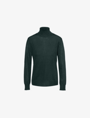 ASPIGA WOMENS GREEN TURTLENECK METALLIC-WEAVE WOVEN-BLEND TOP XS