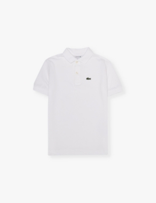 LACOSTE: Classic logo-patch cotton-pique polo shirt 4-14 years