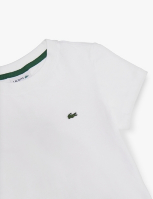 LACOSTE: Classic logo-patch short-sleeve cotton-jersey T-shirt 4-16 years