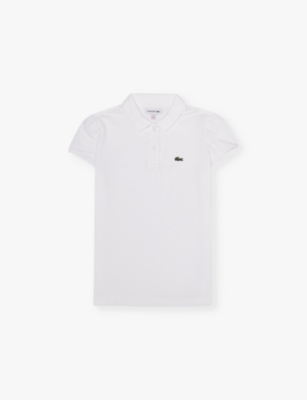 LACOSTE: Classic logo-patch cotton-pique polo shirt 4-14 years