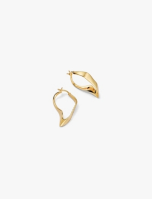 ASTLEY CLARKE: Floe 18ct Yellow Gold Vermeil Hoop Earrings