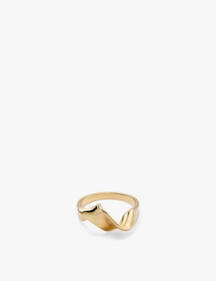 ASTLEY CLARKE: Floe 18ct yellow gold-plated vermeil sterling-silver ring