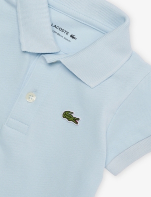 LACOSTE: Logo-Embroidery Cotton-Piqué Polo Bodysuit 6-18 Months