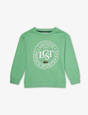 LACOSTE: Logo-Print Crewneck Cotton Sweatshirt 4-16 Years