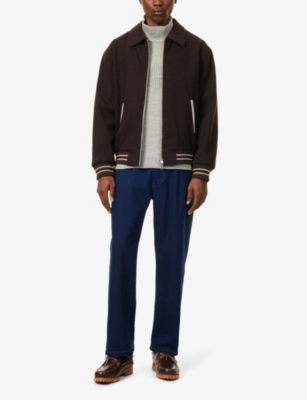 Peregrine Mens Mountain Turtleneck Relaxed-fit Wool Jumper Calina In Calina