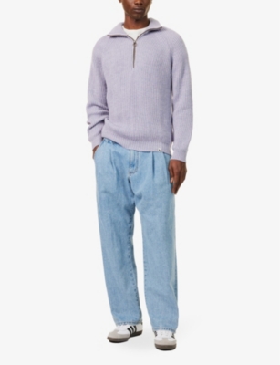 PEREGRINE: Funnel-neck knitted regular-fit wool sweatshirt