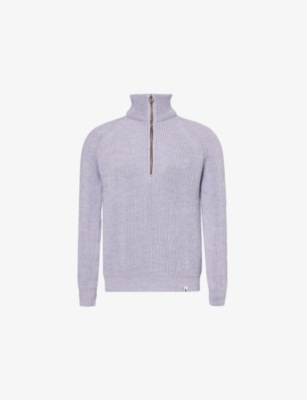 PEREGRINE: Funnel-neck knitted regular-fit wool sweatshirt